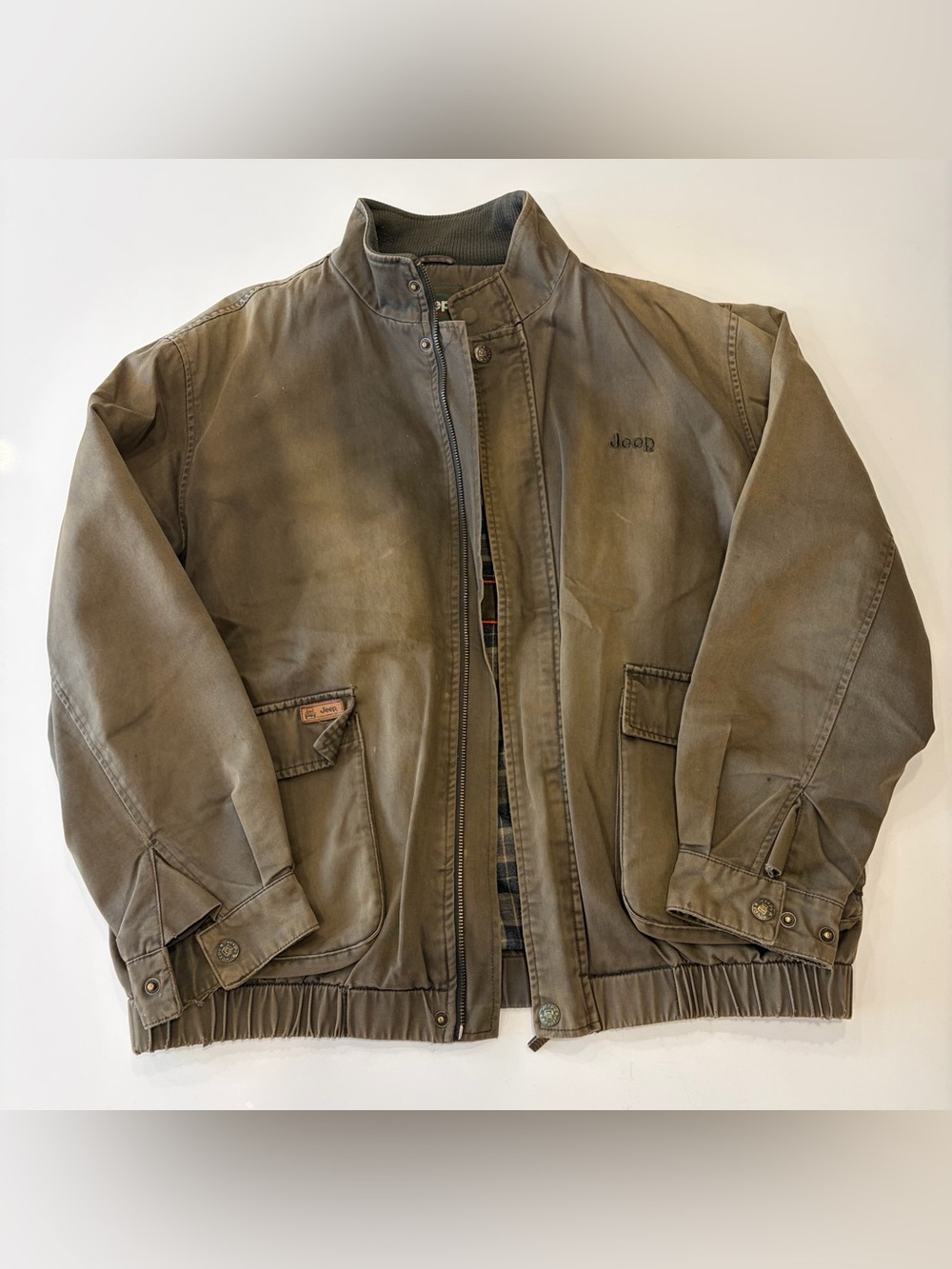 Jeep Size Large Men's Brown Utility Bomber Jacket
